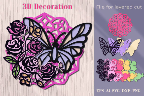 3D Decorative Decoration.File to Cut SVG