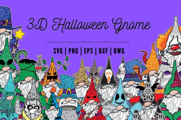 3D Halloween Gnomes SVG Bundle Vol. 2 Guide