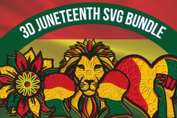 3D Juneteenth SVG Bundle
