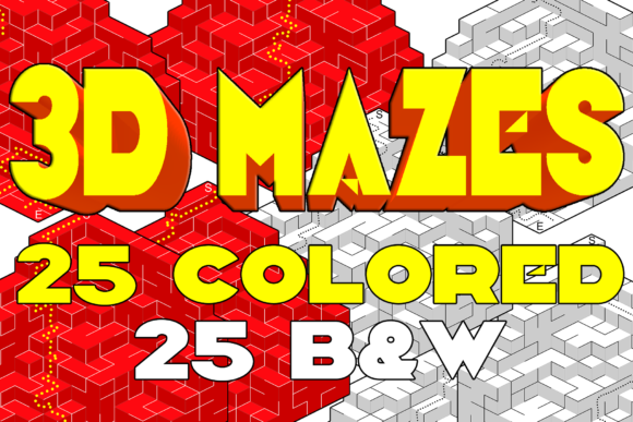 50 3D Mazes for Activity Book Color BW: A Creative and Practical Resource
