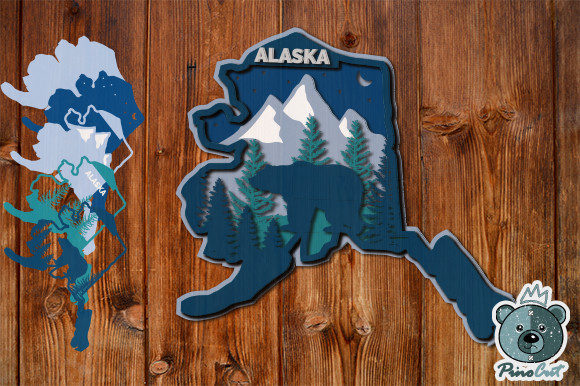Alaska: 3D Layered Tropical Design