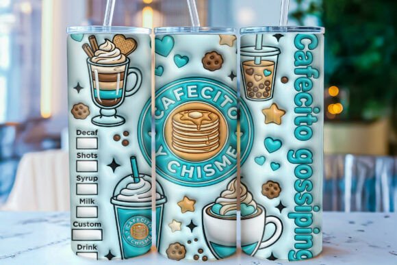Cafecito Y Chisme 3D Inflated Tumbler Design Guide