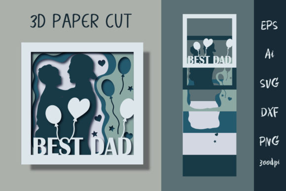 Crafting a Lasting Memory with the 3D Postcard Best Dad Cut SVG File