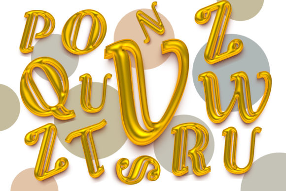 Elevate Projects with 3D Bubble Alphabet Letter Design