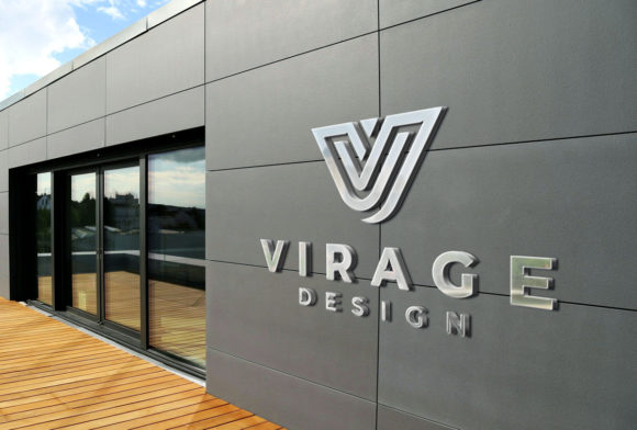 Elevating Brand Presentations with a 3D Signage Company Facade Logo Mockup