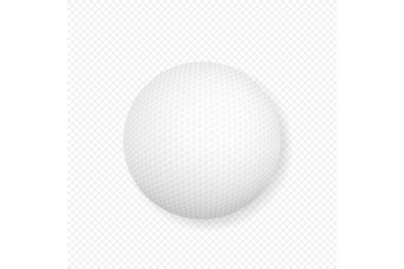 Elevating Digital Design with a Realistic 3D White Classic Golf Ball Icon