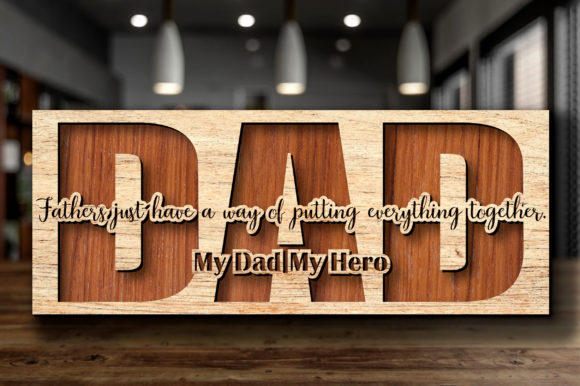 Elevating Personalized Gifts with Dad Laser Cut 2 Layers 3D Designs