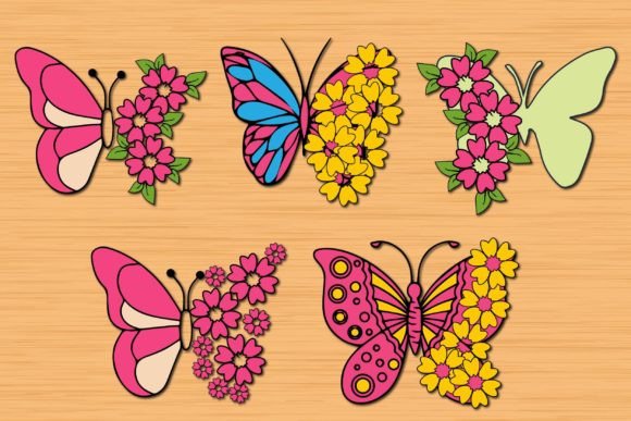 Floral Butterfly 3D Paper Cut SVG for Creative Workflows