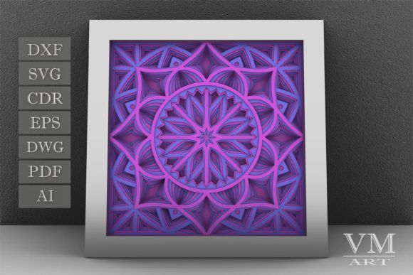 Flower 3D Layered Paper Cut