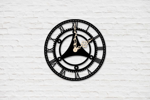 Laser Cut Decorative Wall Clock 3d Svg