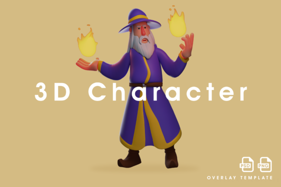 Mastering the 3D Witch Character with Fires on Hands for High-Impact Halloween Designs