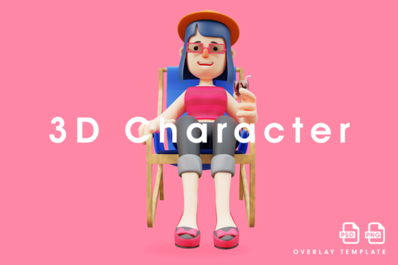 Strategic Visual Storytelling: Leveraging the 3D Lady Relaxing with a Glass of Wine for Brand Depth